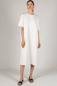 P. CILL Butter Modal Midi T-Shirt Dress: WHITE OR BLACK