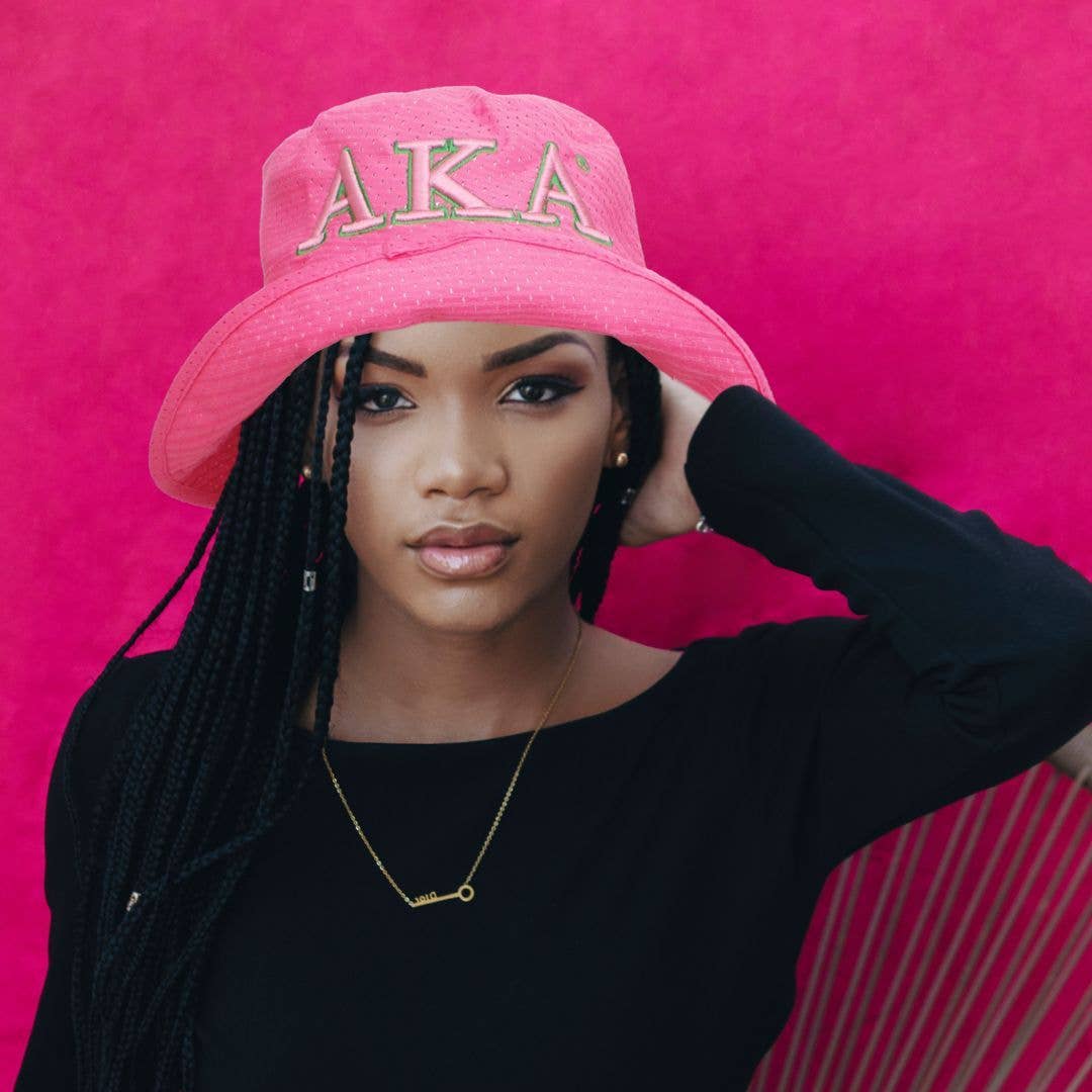 Alpha Kappa Alpha Pink Embroidered Women\'s Hat alpha kappa alpha pink   main image 4