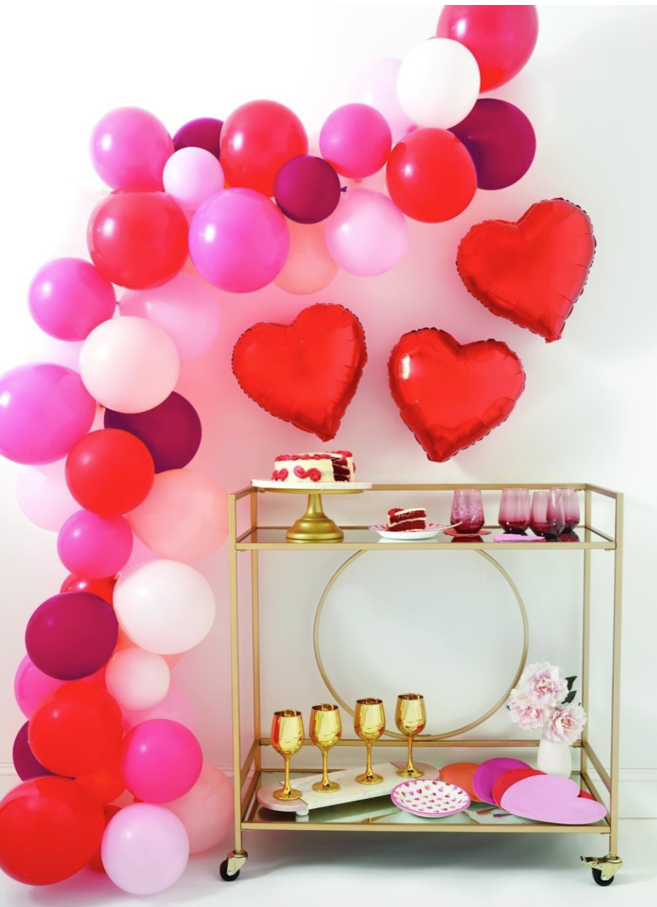 Pink Heart 18" Helium Foil Valentine Celebration Balloon - Romantic Gift