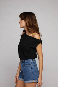 Kelsey Drop Shoulder Top (White or Black)
