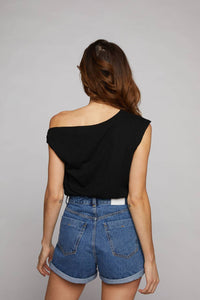 Kelsey Drop Shoulder Top (White or Black)