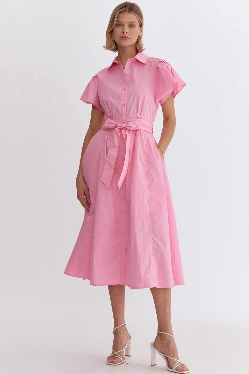 Emily Midi Dress Pink / Small Emily Midi Dress Pink / Small