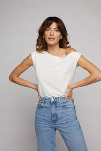 Kelsey Drop Shoulder Top (White or Black)