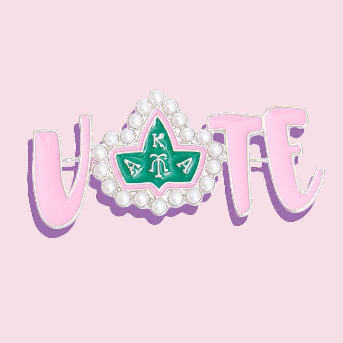 Brooch Alpha Kappa Alpha Vote Sorority Pin for Women – Heart