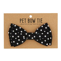 Pet Bow Ties-Black Polka Dot