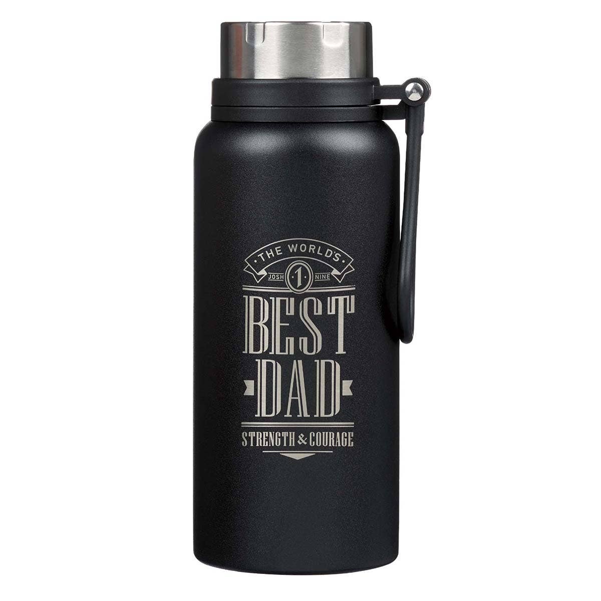 The World's Best Dad Stainless Steel Water Bottle - Joshua 1