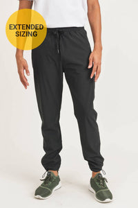 Mono B MEN - Black Cinched Ankle Active Joggers
