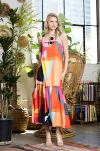 Maxine Multicolor Elegant Maxi Summer Dress