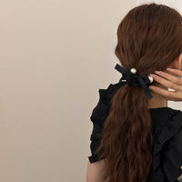 PEARL DECORATION SCRUNCHIES ELASTIC HAIR TIES