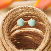 Maui Blue 12mm Single Bead  JILZARAH Earrings