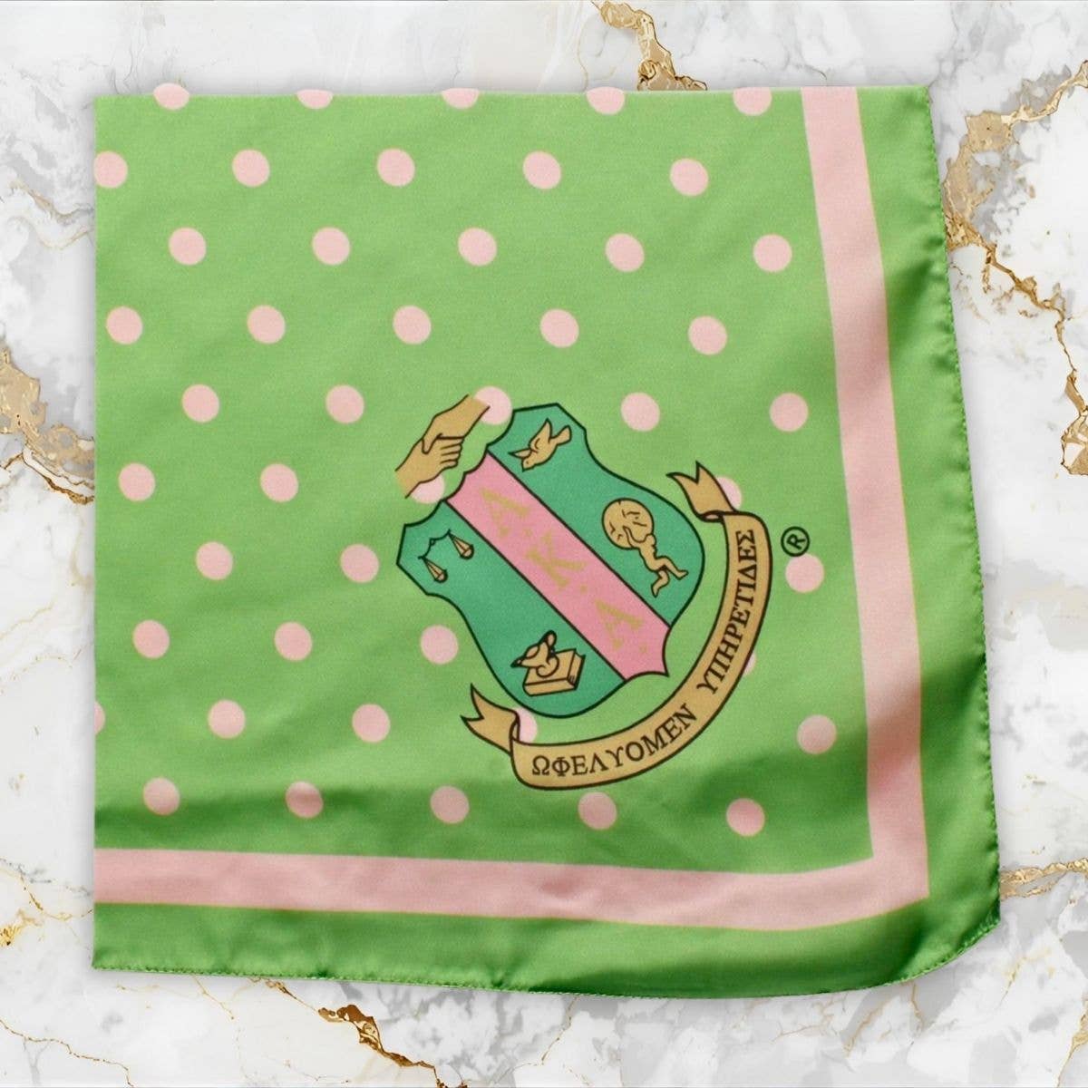 AKA Green Polka Dot Square Sorority Scarf – Heart 2 Home Gifts