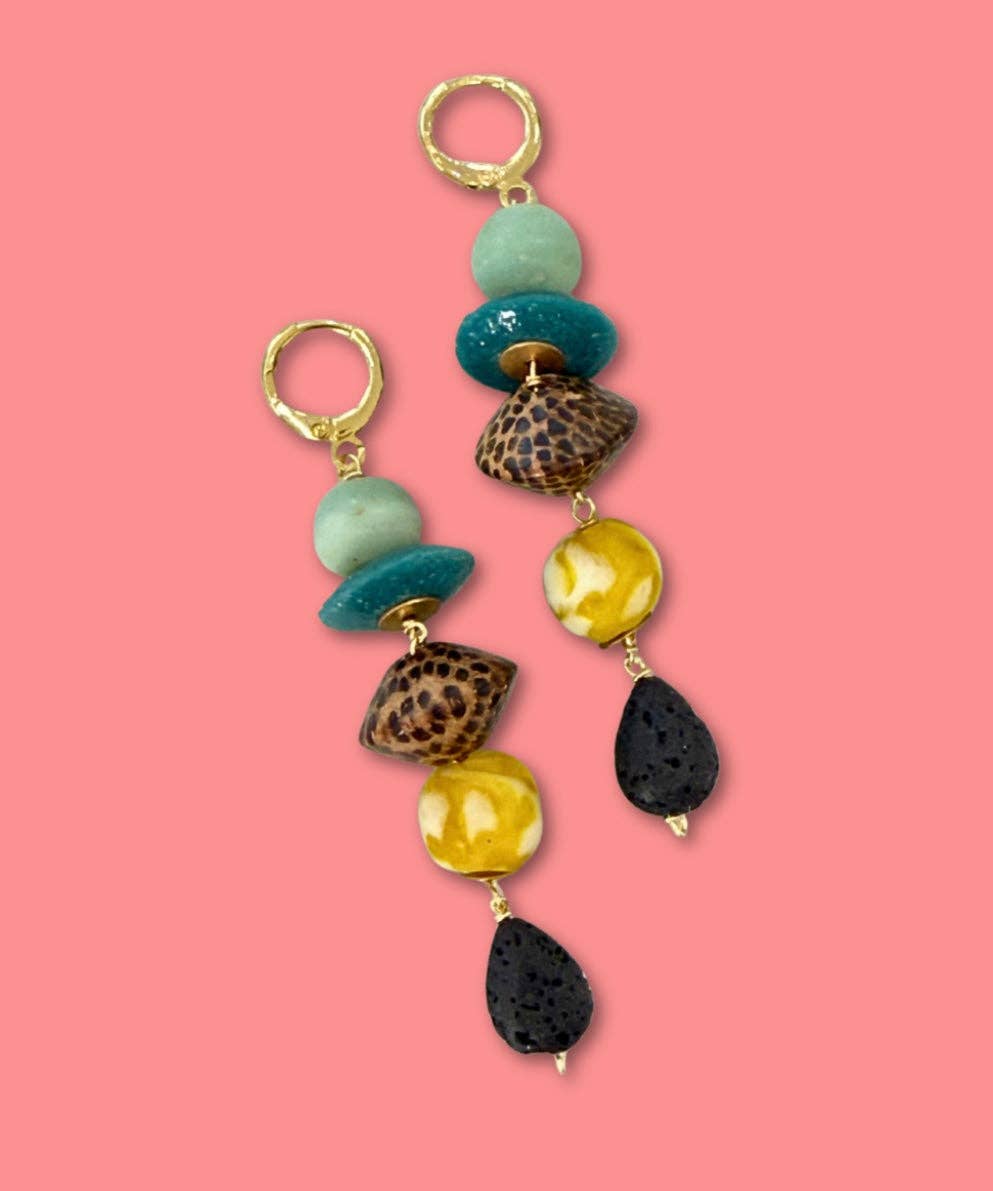 Beaded Dangle Earrings - Boho Drops