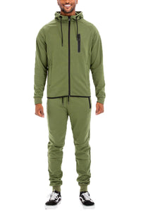 Craig Solid Dynamic Active Track Suit Cotton Poly Blend Track Set