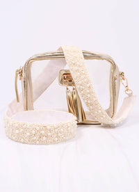 Kayla Pearl Crossbody Strap IVORY