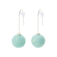 Maui Blue 12mm Single Bead  JILZARAH Earrings