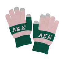 AKA Pink Finger Touch and Grip Knit Winter Gloves: Color