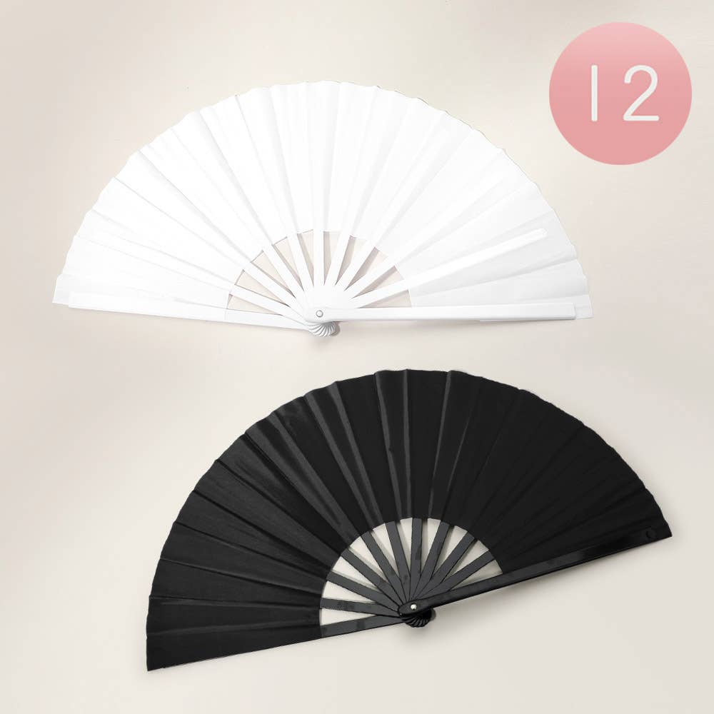 Plain Folding Line Dance Hand Fan