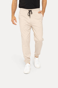 Derrick Sleek Knit Performance Joggers: LIGHT GREY