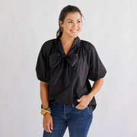 Ryan Bow Top: Black or Khaki