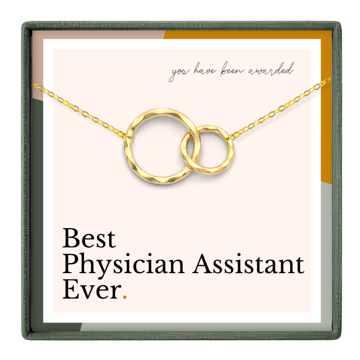 Physician Assistant Graduation Gift Gold or Silver Necklace: 14k Gold Vermeil
