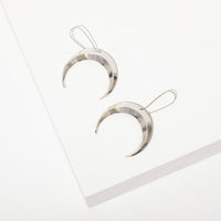 Larissa Loden Eclipse Crescent Moon Earrings - Brass or Silver: Brass