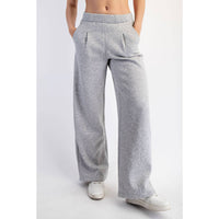 FLEECE PLEATED TROUSER: True Red / S-M-L(2-2-2)