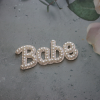Sparkling Bridal Pearl Patch  Bride/Babe/Mrs Decor DIY Patch: Mrs