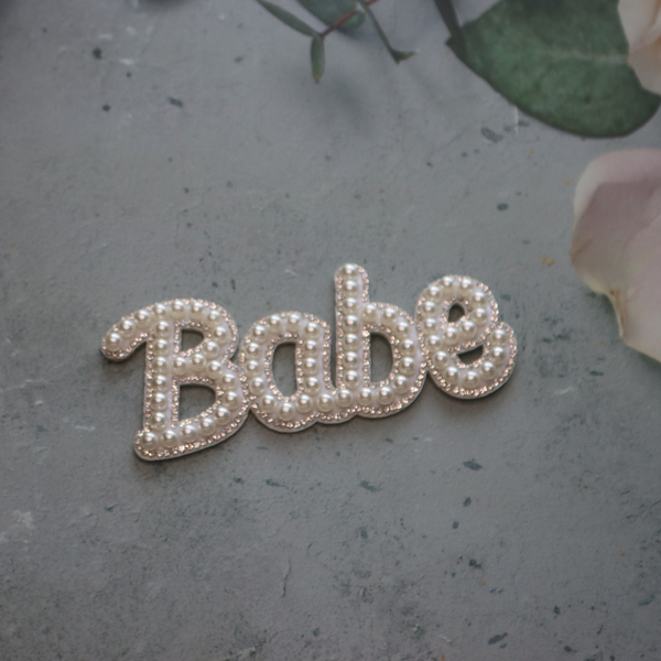 Sparkling Bridal Pearl Patch  Bride/Babe/Mrs Decor DIY Patch: Mrs