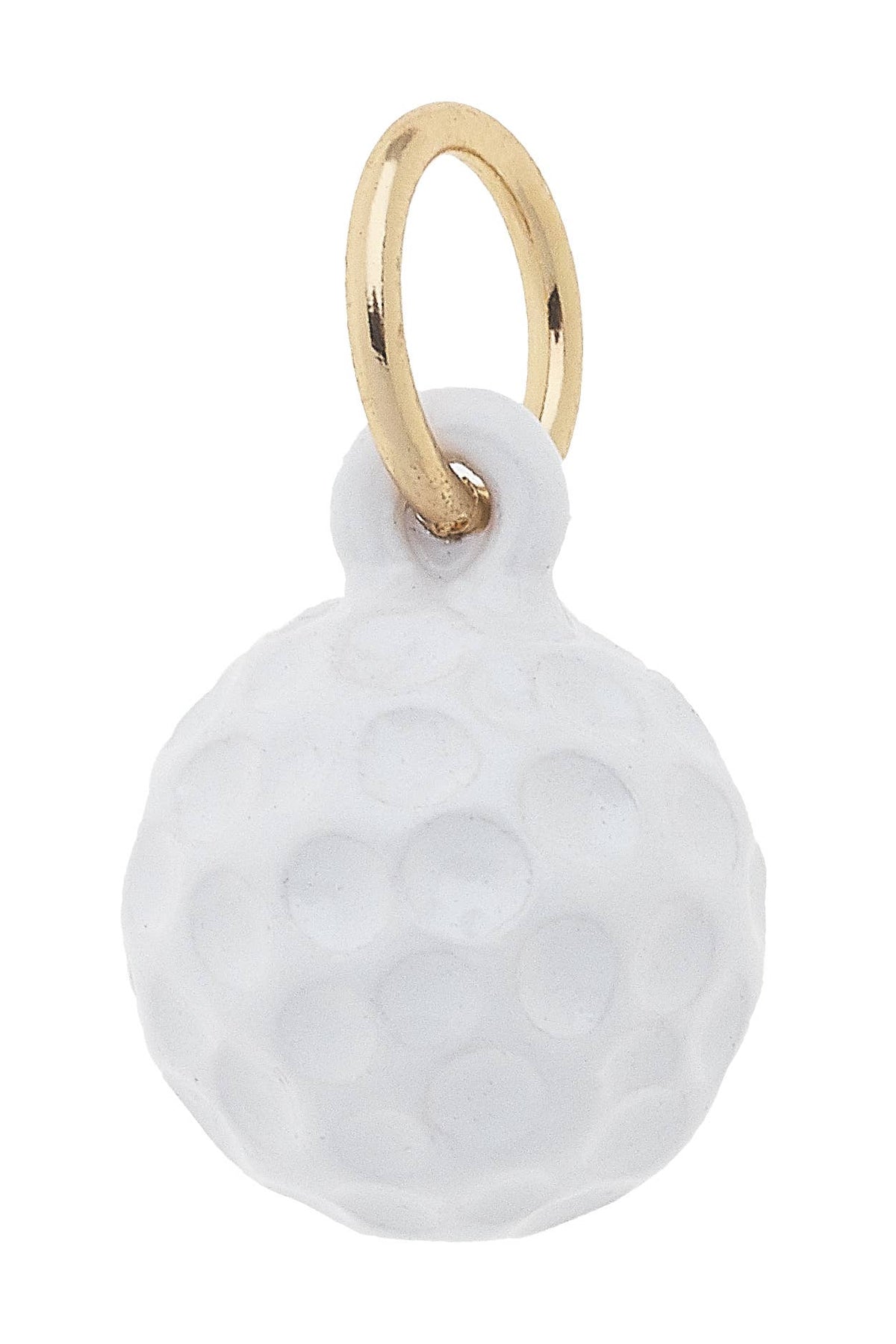 CANVAS STYLE CHARM BAR-3-D Golf Ball Charm in White