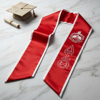 DST Print Legacy Honor Stole in Red with White: Color: Red and White / Plating: Multi Tone / Size: 72 x 5 inches