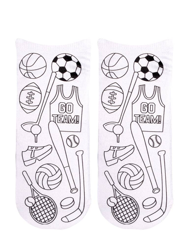Sports Coloring Socks
