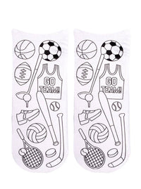 Sports Coloring Socks