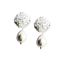 Melissa Earrings - White Bouquet + Pearly Drop