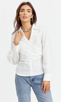 Faith Surplice Shirting:  White