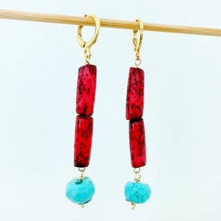 Beaded Dangle Earrings - Boho Drops