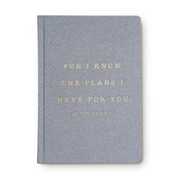 For I Know The Plans Fabric Journal - Home Decor & Gifts