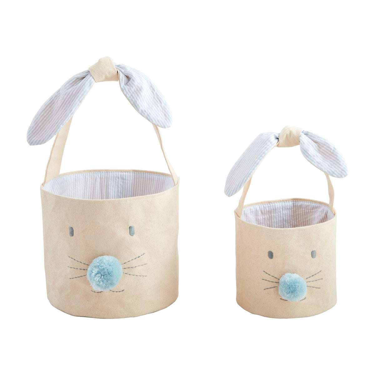 Mudpie Bunny Face Easter Basket (Pink or Blue)