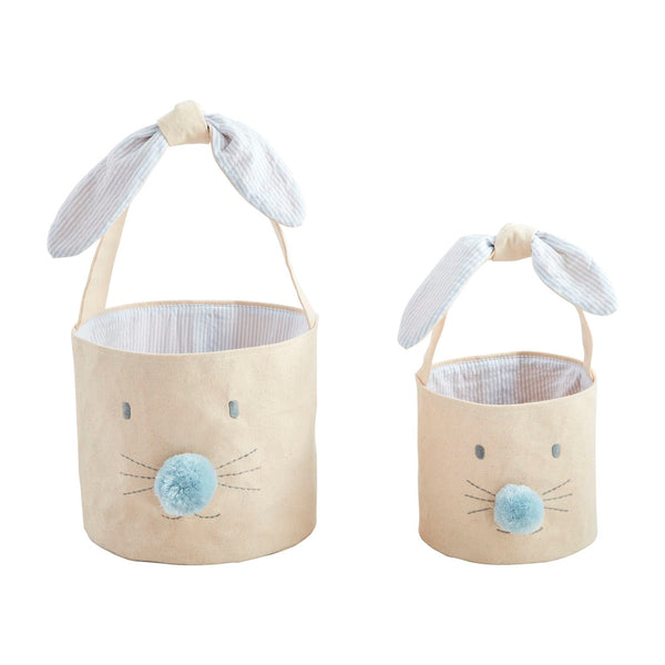 Mudpie Bunny Face Easter Basket (Pink or Blue)