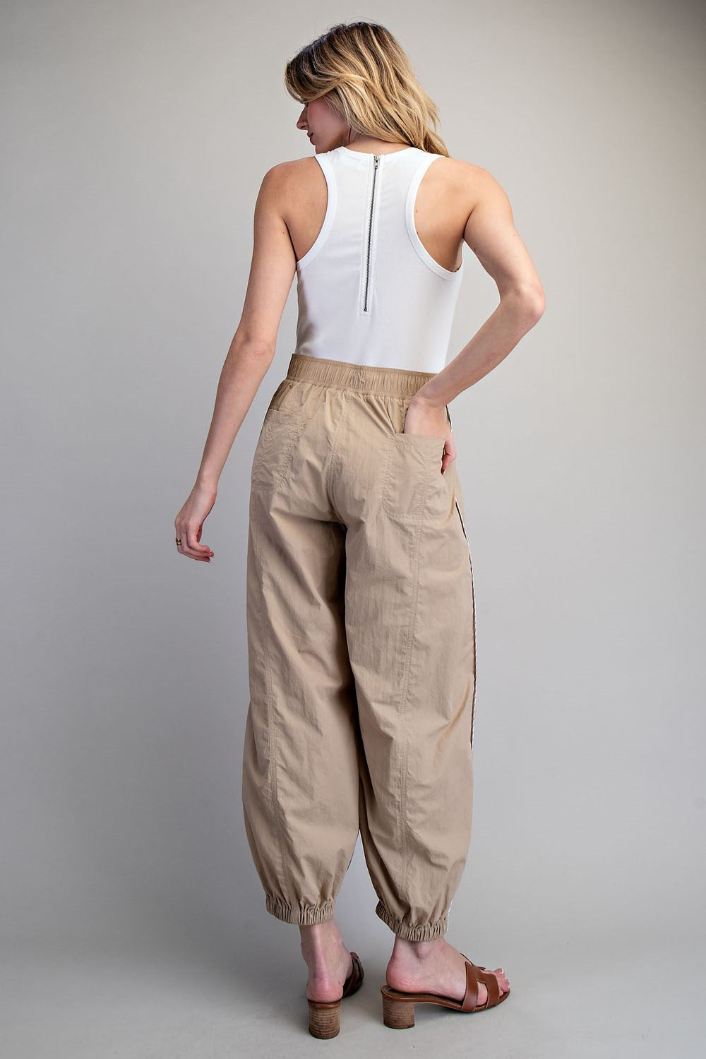 Klarity Contrast One Piece Sleeveless Jumpsuit