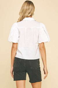 Hanna BUBBLE SLEEVE BLOUSE TOP