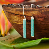 Maui Blue Reversible Mini Bar  JILZARAH Earrings