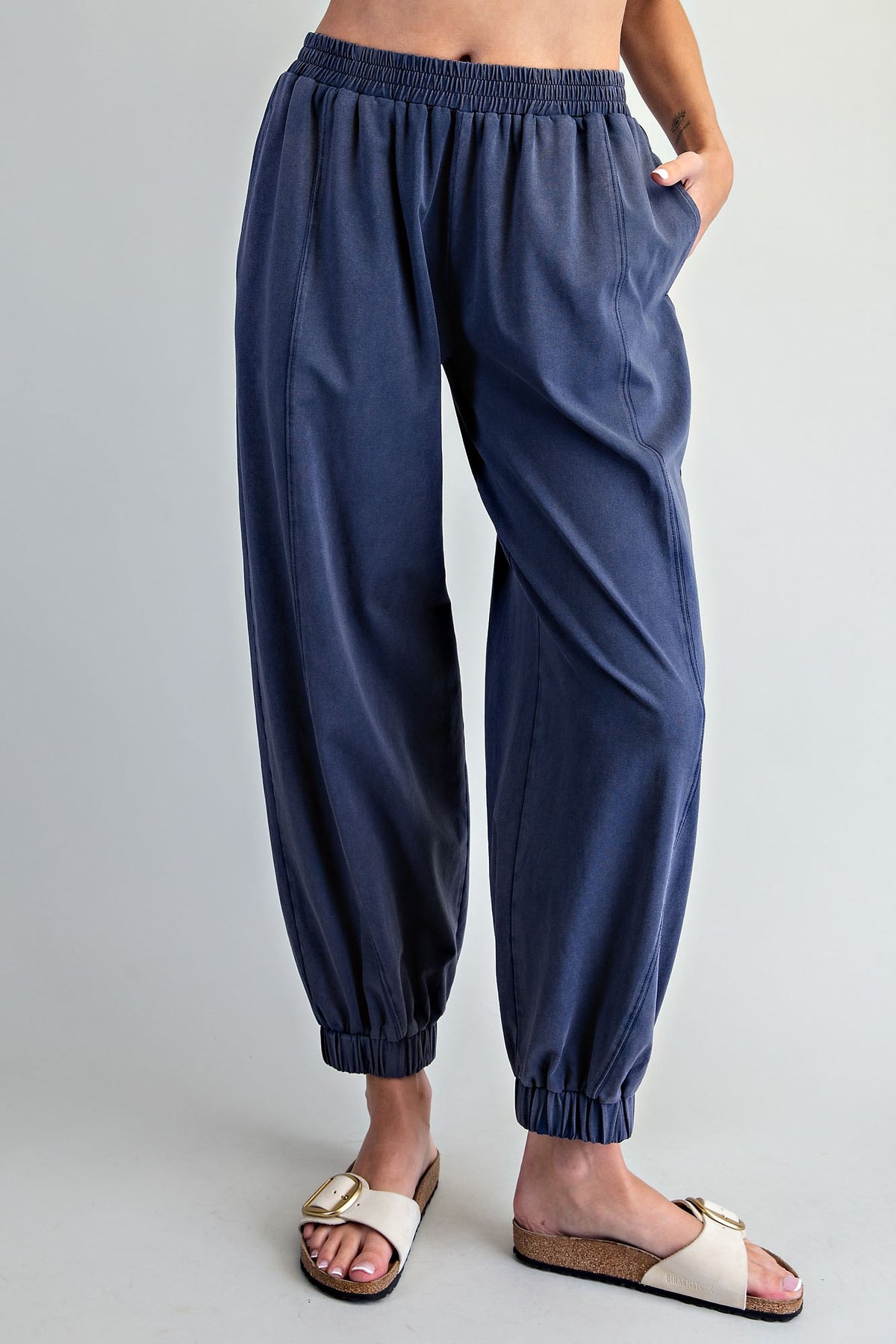 Winona Ribbed Trim Cap Sleeve Top or Elastic Waist Joggers