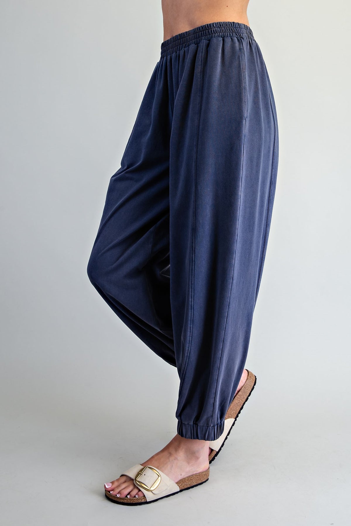 Winona Ribbed Trim Cap Sleeve Top or Elastic Waist Joggers