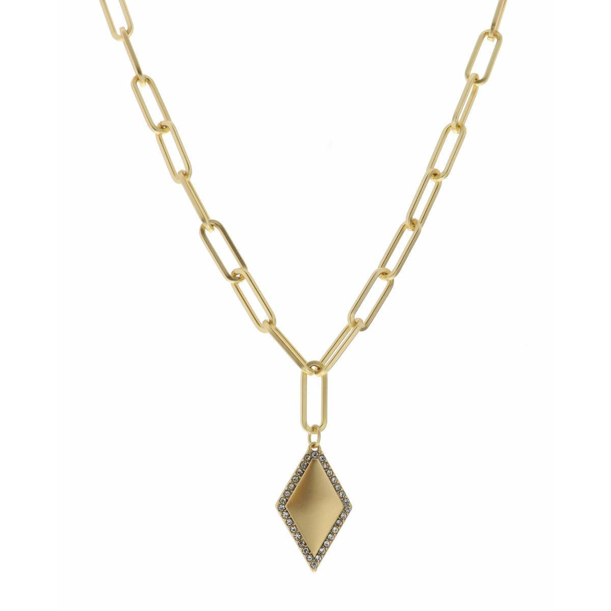 Carley Crystal Outline Necklace