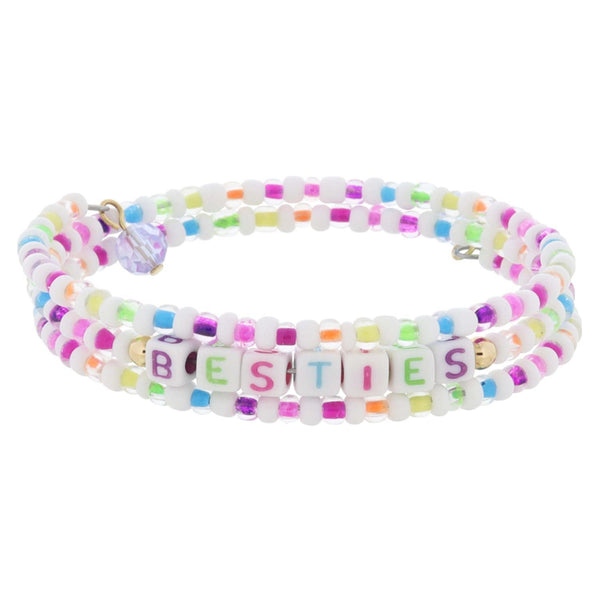 Kids Perfectly Me! Beaded Coil Bracelet, .5" Pendant
