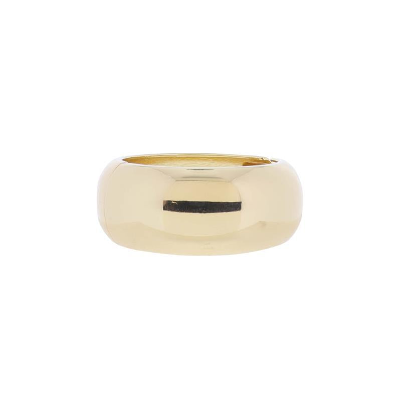Gold Bangle Bracelet with Hinge Closure