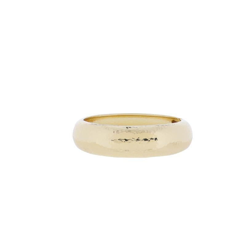 Gold Bangle Bracelet with Hinge Closure
