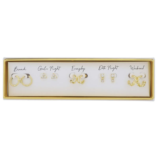 Jane Marie Set of 5 Earrings