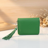 AKA Green Tassel Keychain Zipper Wallet Updated: Color: Green / Plating: - / Size: 4.55 x 1.5 x 3.75 inches