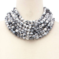 NEW CHUNKY BEADED LAYERED MAGNETIC NECKLACE